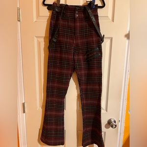 Killstar prophet of doom suspended trousers tartan (blood) Medium